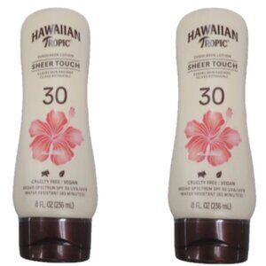 2-Pack Hawaiian Tropic Sheer Touch SPF 30 Sun Screen Lotion 8 oz Cruelty Free